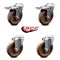 Service Caster 5 Inch High Temp Glass Filled Nylon Bolt Hole Caster Set with 2 Total Lock Brake SCC-BHTTL20S514-GFNSHT-2-S-2 - alternate 1
